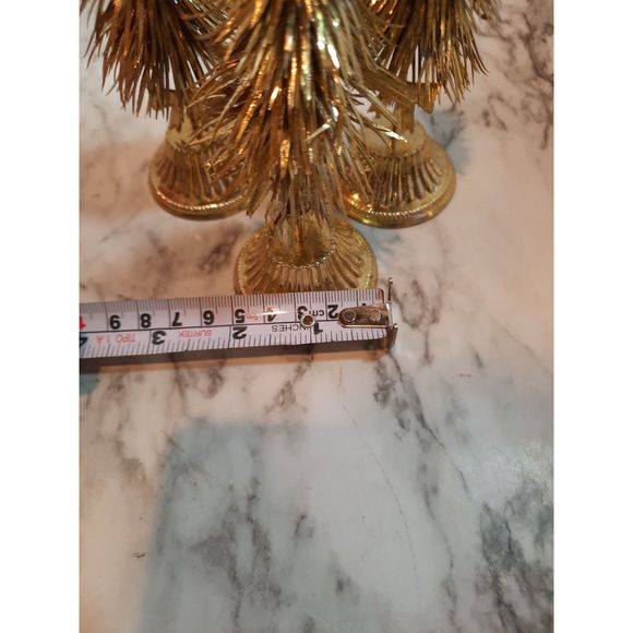 Vintage Gold Plastic Christmas Trees Hard to Find - Picture 6 of 7